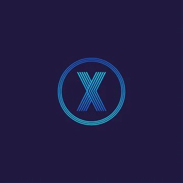 IT logo letter X tech company digital logo Stock Illustration
