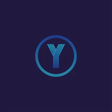 IT logo letter Y tech company digital logo Stock Illustration