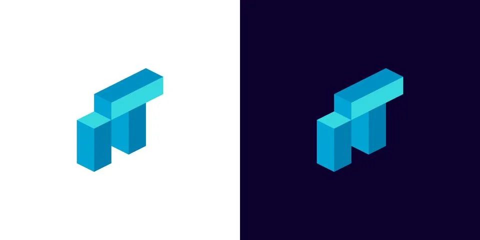 IT logo, monogram, vector Stock Illustration