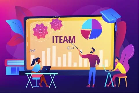 IT management courses concept vector illustration イラスト素材