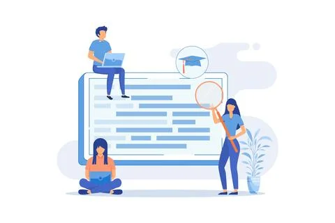 IT management courses IT project manager career, software and database mana.. Stock Illustration