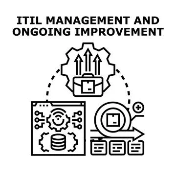 It management ongoing improvement and service lifecycle Ilustração Stock