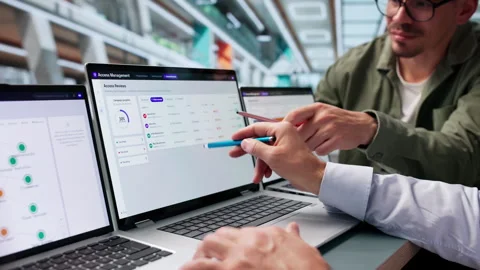IT Manager Reviews Access Requests Stock Footage 347903413