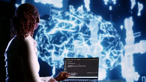 IT manager writing AI script Stock Footage 251592244