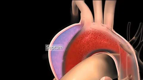 It may affect the left ventricle, aorta, aortic valve, or mitral valve. Stock Illustration