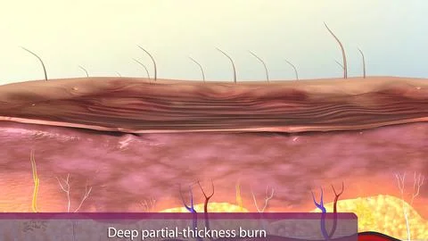 It may be red due to extravasation from damaged vessels due to damage to the  Stock Illustration