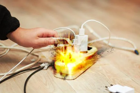 It is necessary to teach children to use electrical appliances, distribute th Stock Photos
