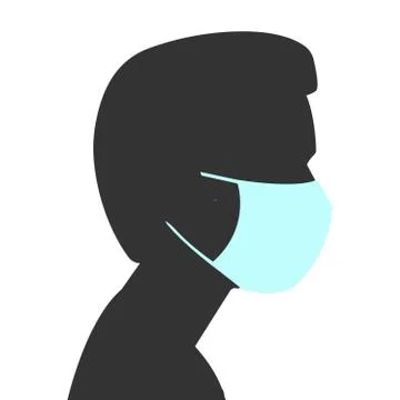 It Is Necessary To Use A Protective Mask Against The Virus Stock Illustration