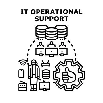 It operational support system managing network infrastructure Stock Illustration