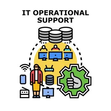 It operational support system managing network infrastructure Stock Illustration