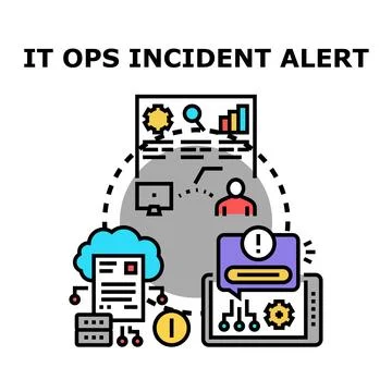 It operations incident alert vector concept Stock Illustration