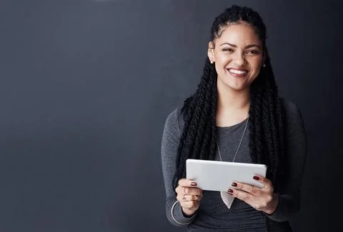 It performs every function similar to your computer or laptop. Studio shot of a Stock Photos