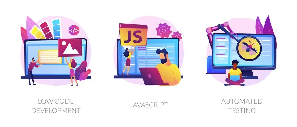 IT product development process vector concept metaphors. Stock Illustration