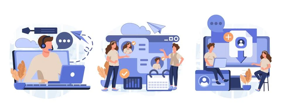 IT profession collection 스톡 일러스트