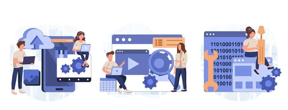 IT profession collection 스톡 일러스트