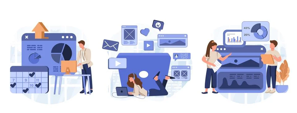 IT profession collection 库存插图