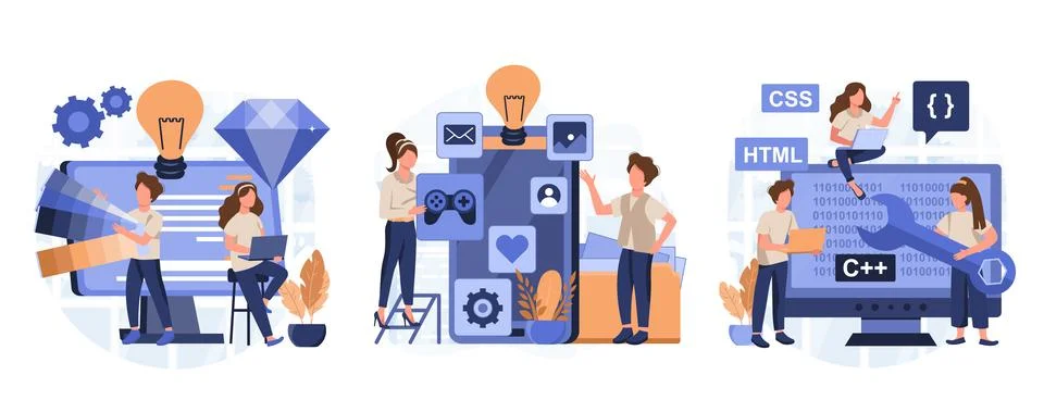 IT profession collection イラスト素材