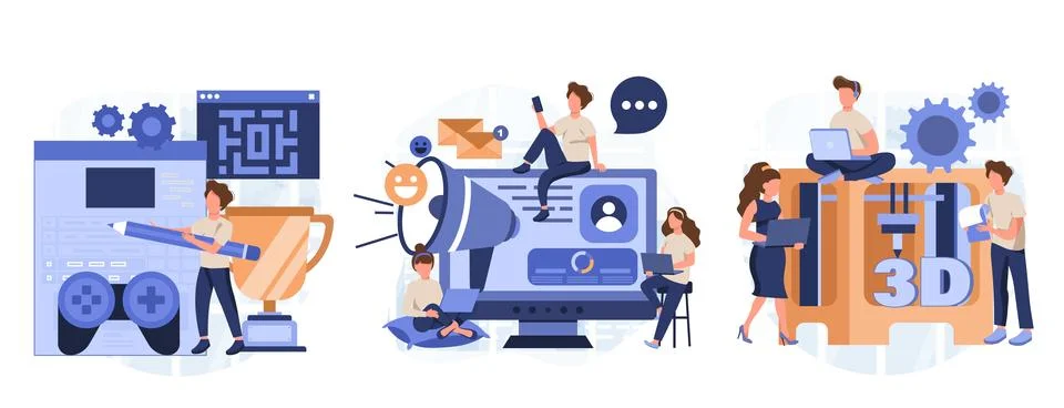 IT profession collection イラスト素材