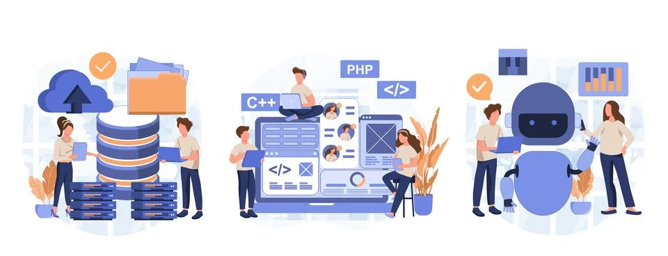 IT profession collection 库存插图