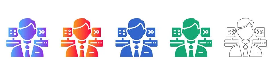 IT Professional and System Admin Icons イラスト素材