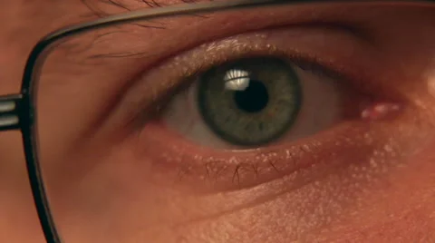 IT Professional Eye Closeup with Glasses  Stock-Footage 57285087