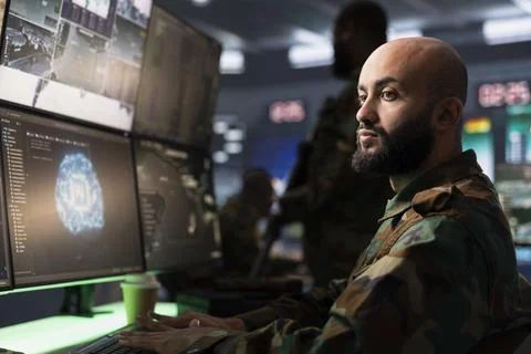 IT professional uses machine learning to enhance combat capabilities 库存照片