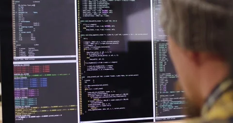 IT Programmer coding on a Computer, 4K Stock Footage 140125149