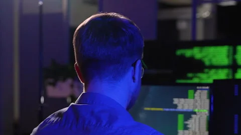 IT Programmer Creating Innovative Software Engineer Developing App, Program Stock Footage 266471447