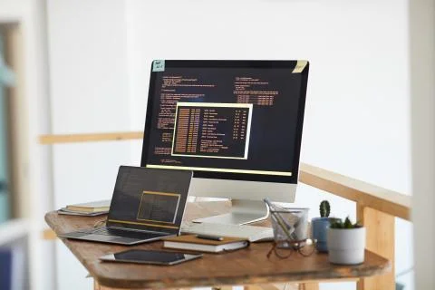 IT Programming Code Background Stock Photos