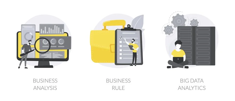 IT project management abstract concept vector illustrations. Illustrazione stock