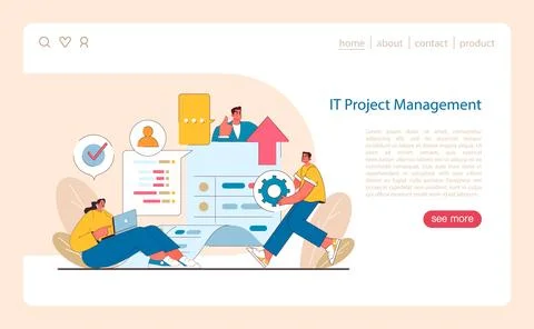 IT Project Management concept. The coordination of tasks イラスト素材