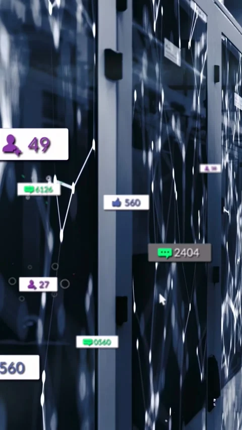IT rack centering showing lines while cursor updating badge counts as camera Vídeos de archivo 333020415