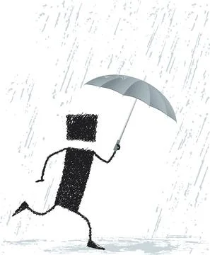 It is raining Stock Illustration