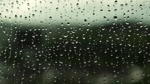 It is raining outside the window day concept Vídeo Stock 109348043