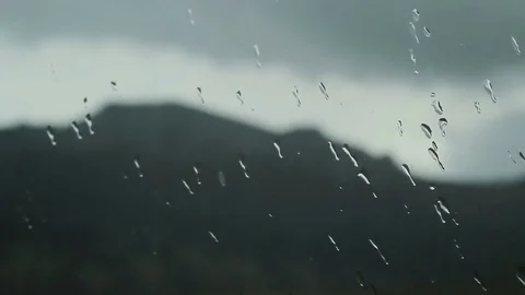 It is raining outside the window Stock Footage 79400088