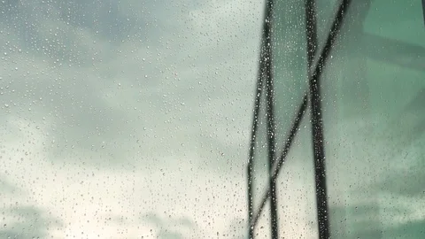 It is raining outside the window Stock Footage 109348060