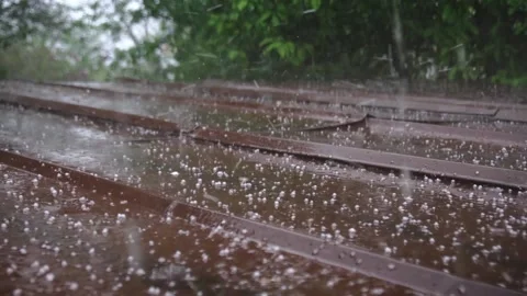 It rains on Stock Footage 154428203