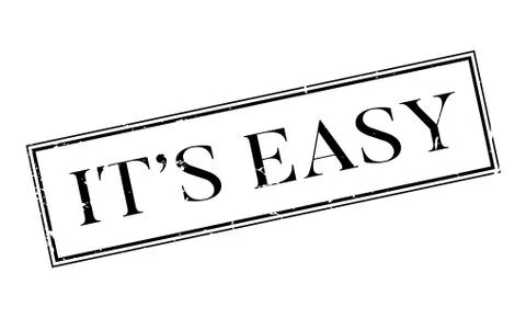 It s Easy rubber stamp Stockillustratie