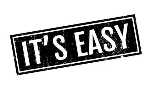 It s Easy rubber stamp Illustrazione stock