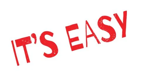 It s Easy rubber stamp 스톡 일러스트