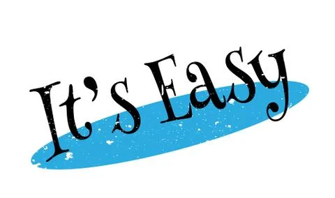 It s Easy rubber stamp 스톡 일러스트