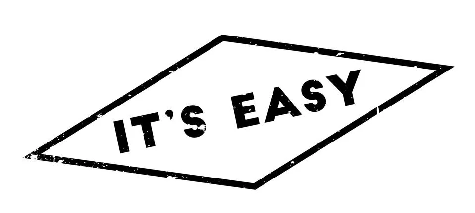 It s Easy rubber stamp Illustrazione stock