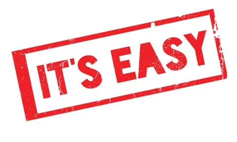 It s Easy rubber stamp 스톡 일러스트