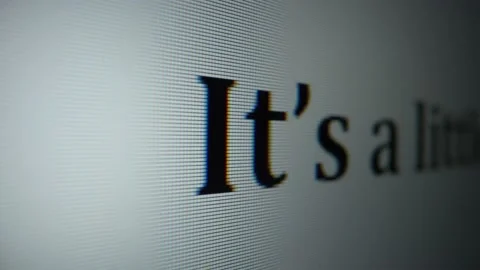 It s a little chilly. Close-up text on monitor 動画素材 231653069