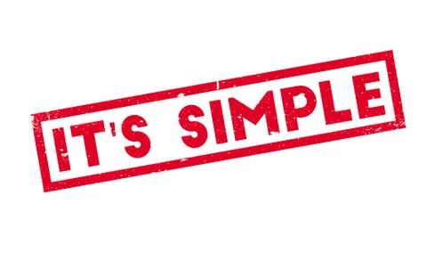 It s Simple rubber stamp 스톡 일러스트