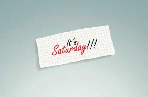 It is saturday! Stock Illustration