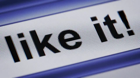 "like it!" on a screen Stock Footage 61737484