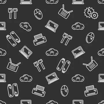 IT seamless pattern Stock Illustration