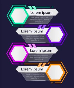 IT security control infographic chart design template Stock Illustration