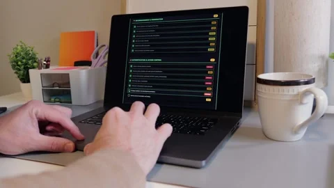 IT Security Engineer - Internal Pen Test Checklist Stock Footage 320791669
